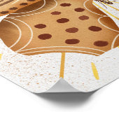 Aquarellbraun Schmetterling Sonne Himmelsakzente Poster (Ecke)