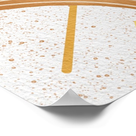 Aquarellbraun Schmetterling Sonne Himmelsakzente Poster (Ecke)