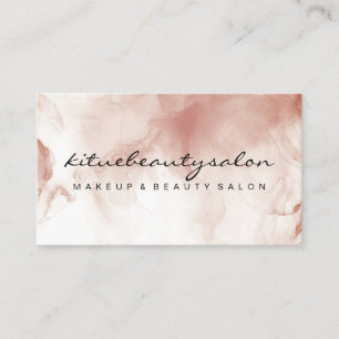 Aquarellbraun Wolken Makeup Artist Haar Stylist Visitenkarte