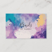 Aquarellbraunen Visitenkarte (Vorderseite)