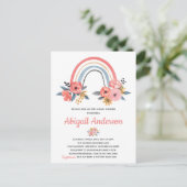 Aquarellbrennen Bläserndusche Einladung Postkarte (Stehend Vorderseite)