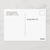 Aquarellbrennen Bläserndusche Einladung Postkarte (Rückseite)