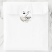 Aquarellbro Runder Aufkleber (Tasche)