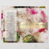 Aquarellbroschüre "Rosa Glitzer" (Vorne/Hinten)