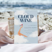 Aquarellbrücke auf Cloud Wine Brautparty Einladung