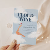 Aquarellbrücke auf Cloud Wine Brautparty Einladung
