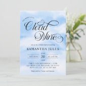 Aquarellbrücke ist auf Cloud Nine Brautparty Einladung (Stehend Vorderseite)