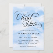 Aquarellbrücke ist auf Cloud Nine Brautparty Einladung (Vorderseite)