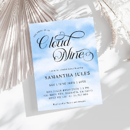 Aquarellbrücke ist auf Cloud Nine Brautparty Einladung