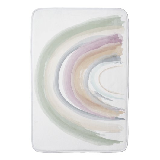 Aquarellbrunnen Geruchsfarben Boho Chic Dusche Badematte (Vorderseite Vertikal)