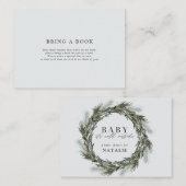 Aquarellbrunnen mit Babydusche Mitteilungskarte (Vorne/Hinten)