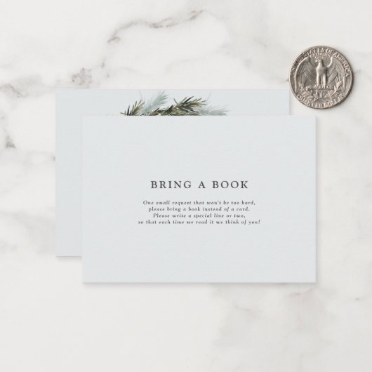 Aquarellbrunnen mit Babydusche Mitteilungskarte (Vorderseite/Rückseite Beispiel)