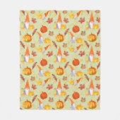 Aquarellbrunnen, Pumpkins und Blätter Fleece Bla (Vorderseite)