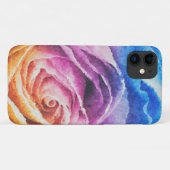 Aquarellbrunnenbogen-Rose Case-Mate iPhone Hülle (Rückseite (Horizontal))