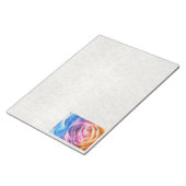 Aquarellbrunnenbogen-Rose Notizblock (angewinkelt)