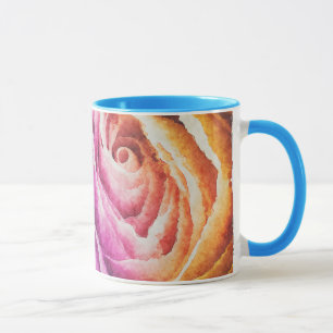 Aquarellbrunnenbogen-Rose Tasse