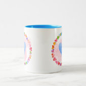 Aquarellbrunnenbogen-Tasse Zweifarbige Tasse (Mittel)