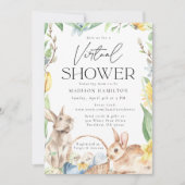 Aquarellbrunnens Virtual Baby Dusche Einladung (Vorderseite)