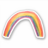 Aquarellbrunnenspinner farbenfroh whimsical aufkleber (Vorderseite)