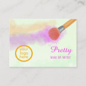 Aquarellbrush Beauty Make-up Visitenkarte (Vorderseite)
