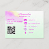 Aquarellbrush Beauty Make-up Visitenkarte (Rückseite)