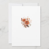 Aquarellbrust Hochland Kuh Babydusche Einladung (Rückseite)