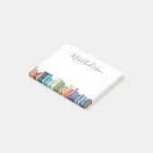 Aquarellbücher Bibliothekarisch Lehrerin Post-it Klebezettel (angewinkelt)