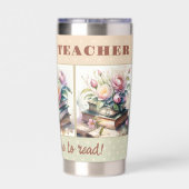 Aquarellbücher ermüden Lehrer Insulbler Tumbler Thermobecher (Rückseite)