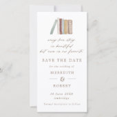 Aquarellbücher jede Liebe Lesezeichen für Hochzeit Save The Date (Vorderseite)