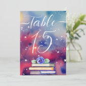 Aquarellbücher Lila & pink Whimsical Wedding (Stehend Vorderseite)