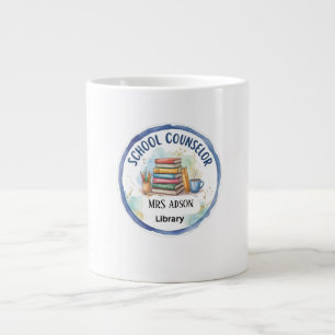 Aquarellbücher Schulberater Schild Editierbar Jumbo-Tasse