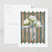 Aquarellbücher und Blume Postkarte (Vorne/Hinten)