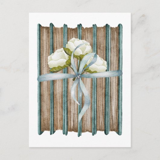 Aquarellbücher und Blume Postkarte (Vorderseite)