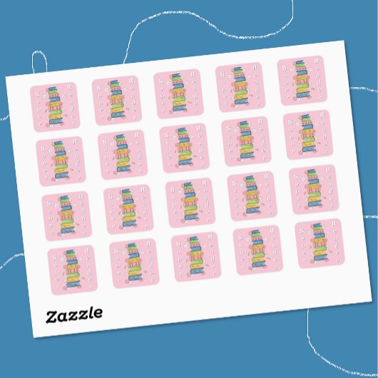 Aquarellbücher und Blume Super Reader Sticker