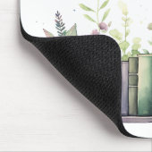 Aquarellbücher und Pflanzen Personalized Mousepad (Ecke)