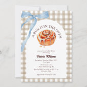 Aquarellbühne im Oven Baby Dusche Einladung (Vorderseite)