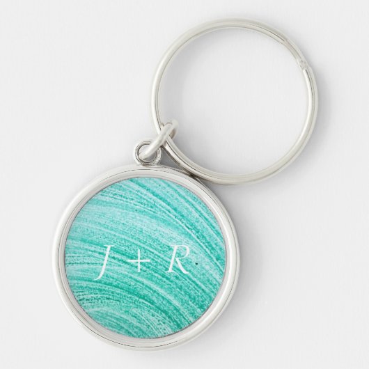 Aquarellbürsten-Linienbeschaffenheit Schlüsselanhänger (Vorne)