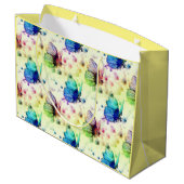 Aquarellbutterfisch Geschenktasche Große Geschenktüte (Rückseite Schrägansicht)