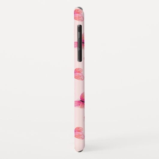 Aquarellbutterfisch Monogramm-Rost Case-Mate iPhone Hülle (Hinten/Links)