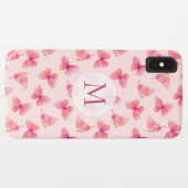 Aquarellbutterfisch Monogramm-Rost Case-Mate iPhone Hülle (Rückseite (Horizontal))