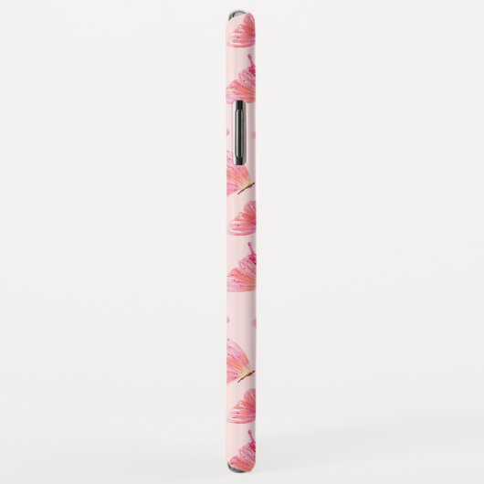 Aquarellbutterfisch Monogramm-Rost Case-Mate iPhone Hülle (Hinten/Rechts)