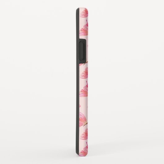 Aquarellbutterfisch Monogramm-Rost Case-Mate iPhone Hülle (Hinten/Rechts)