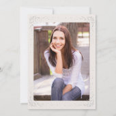 Aquarellbutterfisch Portrait Foto Quinceanera Einladung (Rückseite)