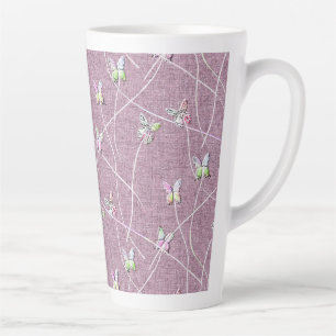 Aquarellbutterfische auf Dusty Pink Milchtasse