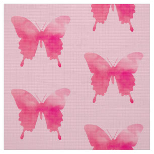 Aquarellbutterfische - Fuchsia und Pink Stoff