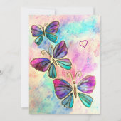 Aquarellbutterfische Geburtstagskarte (Rückseite)