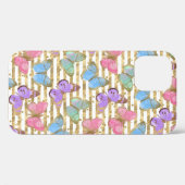 Aquarellbutterfische Gold-Glitzer Case-Mate iPhone Hülle (Rückseite (Horizontal))