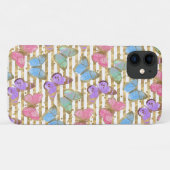 Aquarellbutterfische Gold-Glitzer Case-Mate iPhone Hülle (Rückseite (Horizontal))