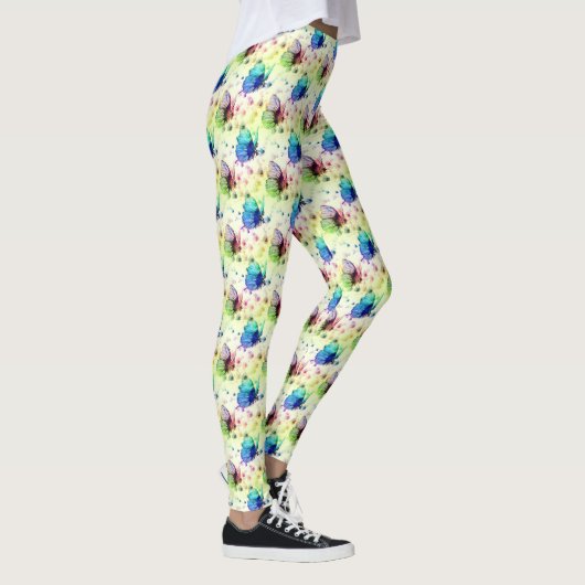 Aquarellbutterfische Leggings (Rechts)