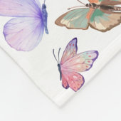 Aquarellbutterfische Nahtloses Muster Fleecedecke (Ecke)